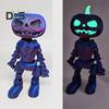 Halloween Pumpkin Figurine Glow-in-the-Dark Pumpkin Man Figurine with Movable Joints Flameless Jack O Lantern Ornaments for House Party Decor Gifts