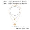 Boho Double Layer Imitation Pearl Shell Starfish Necklace for Women Beach Pendant Short Choker Neck Chain Jewelry Accessory