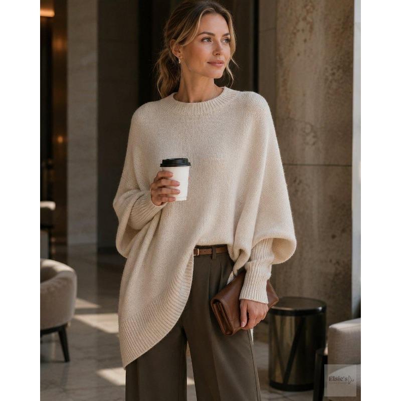 YYFS Women's Fashion Casual Fall Winter Solid Color Print Long Sleeve O-Neck Sweaters