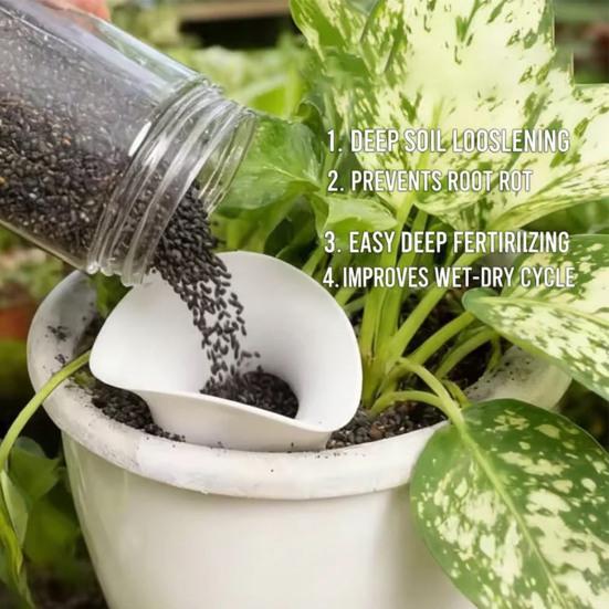 10Pcs Planter Aeration Tubes, Flower Pot Irrigation Spikes Prevent Overwatering, Plant Ventilation Tubes for Indoor Outdoor Potted Plants