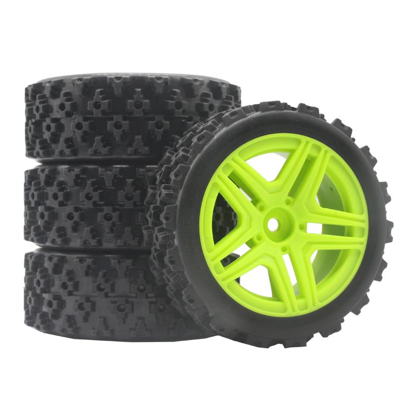 4pcs 70MM Rally Tires Rubber Tire Wheel Tyre for Tamiya XV01 XV02 TT01 TT02 PTG-2 1/10 RC Rally Racing Car Upgrade Parts