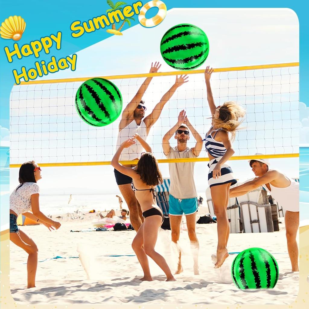 Watermelon‑Shaped Inflatable Beach Balls, Pool Toys for Summer Party Activities