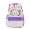 Design Color Blocking Children Plush Backpack With Rabbit And Capybara Toy Plush