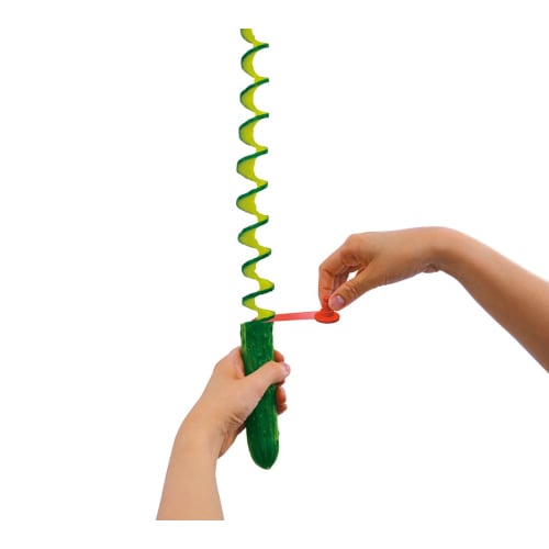 KOKUBO Industries' Tornado Cutter (Spiral Cut/Red) - Hand-Resistant, Perfect for Potatoes and Vegetables, KK247