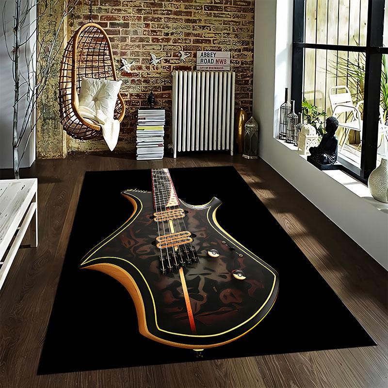 Stylish Electric Guitar Design suitable as a non-slip mat for the living room or bedroom sofa