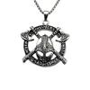 Wind Personality Fashion Accessories Vintage Steel Helmet Nordic Viking Warrior Helmet Alloy Pendant Necklace