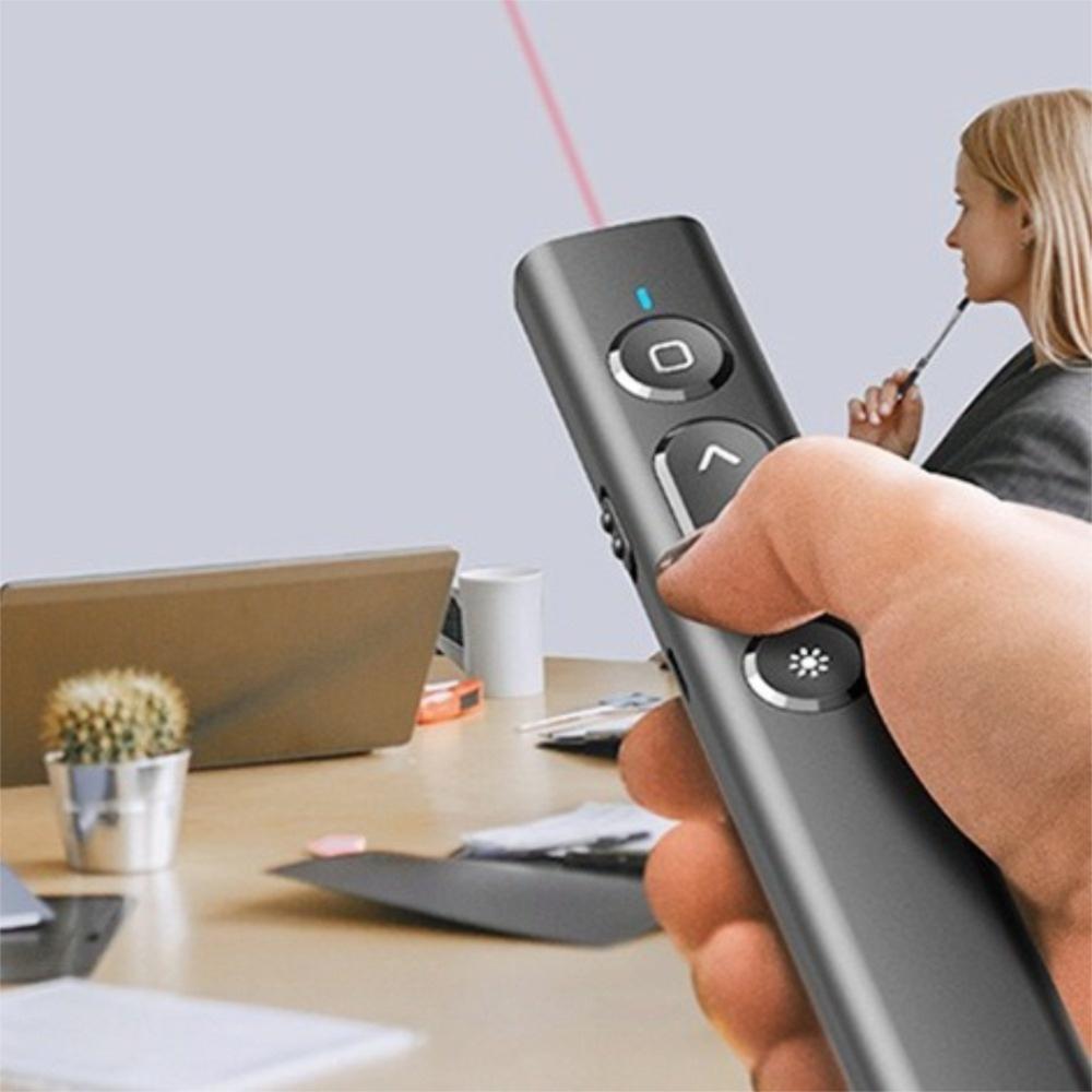 Clicker Controllo Powerpoint Penna Ricaricabile Wireless Telecomando Presentatore Presentatore