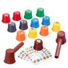 Quick Stacking Cup Game 20 Challenges Color Cognition Children's Puzzle Hammering Gopher Party Game Toys for Kids Competition