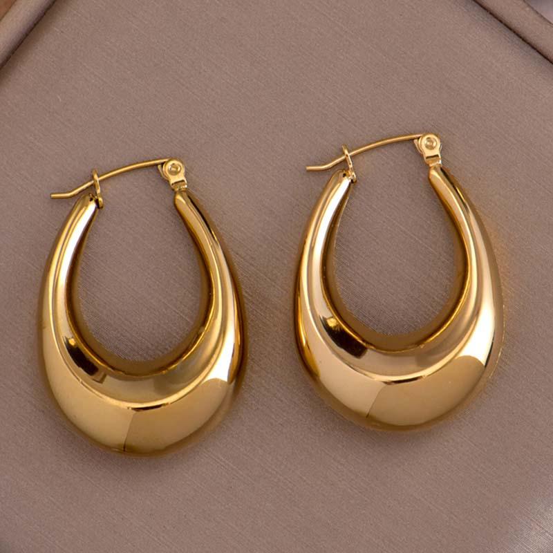 

Gold French Retro Water Drop Earrings - Elegant Dangle Design for Women золотой