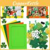 Irisches DIY Buntes Fotorahmen-Set in Orange-, Gelb- und Grüntönen, perfekt für St. Patrick's Day-Feierlichkeiten und Heimdekoration