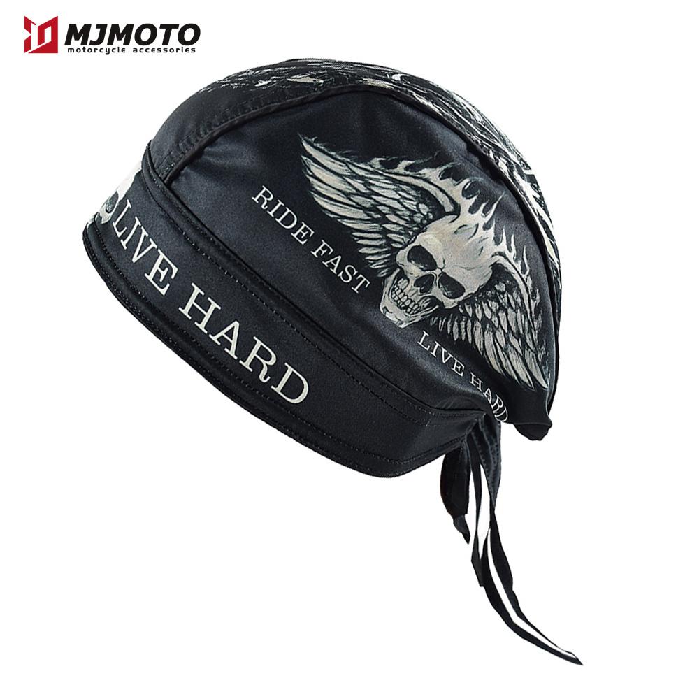 Letnie oddychające czapki motocyklowe Kapelusz piracki Kask motocyklowy Cafe Racer Retro Chusta na głowę Liner kasku rowerowego Szybkoschnące czapki typu beanie Bandana