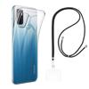Coque Et Tour De Cou Pour Oppo A53 / A53S - TPU Souple Transparent Cordon Noir Réglable Phonillico®
