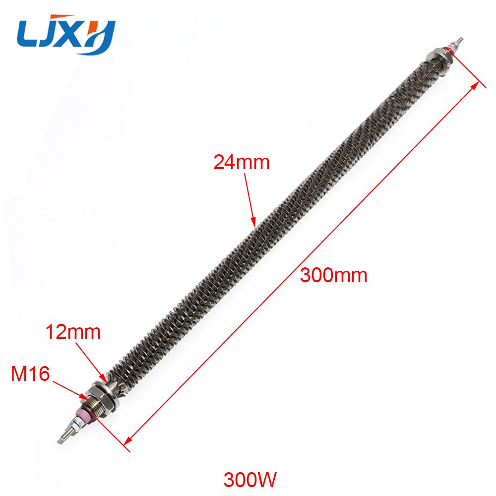 

LJXH 110/220/380V M16 Полностью из нержавеющей стали 304 Прямой трубчатый оребренный нагреватель Нагреватель электрической духовки Нагревательный элемент для горячего воздуха 300/400/500/600 Вт 110V