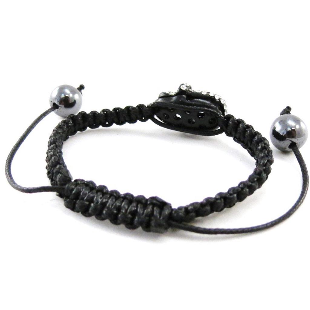 Les Trésors De Lily [J1718] - Czarna designerska bransoletka „Skull” Shambhala