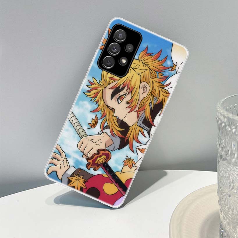 Demon Slayer Rengoku Kyoujurou Phone Case For Samsung Galaxy A72 A71 A52 A51 A42 A32 A22 A21S A12 M12 M21 M30 M31S M51 Cover