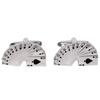 Gdesign Fan Cards Button Cufflinks (Silver)