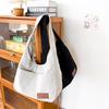 Simple Solid Color Cloth Bag New Fashionable Versatile Literary Underarm Bag Large Capacity Multi-compartment Casual Handbag