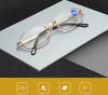 Fashionable Portable Foldable Reading Glasses with High-definition Blue-light-blocking Lenses Metal Frame +100 To +400 Degrees