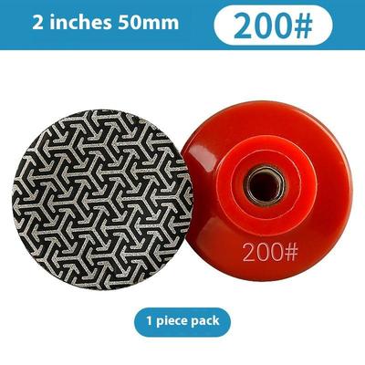 M10 M14 Thread 2'' 50Mm Diamond Hand Polishing Electroplated Sanding Pads Grinding Disc For Glass Granite Marble Concrete
