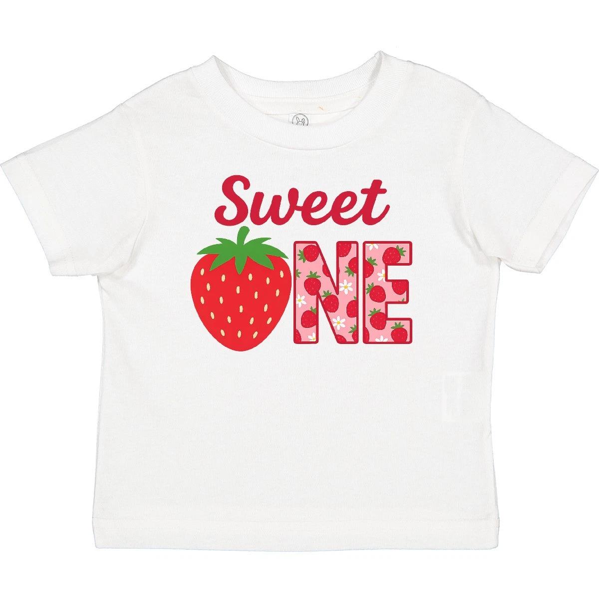 

Inktastic Sweet One Strawberry Birthday Baby kids boys T-Shirt Berry Toddler Girl Outfit 100