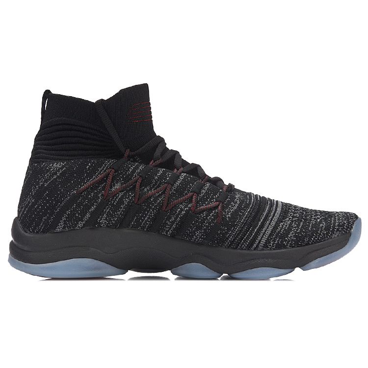 Li-Ning Unbounded One-Piece Knitted High-Top Cushioning Training Sneakers Unisex Sneakers Black Gray AFJN003-3