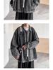 Veste en jean rétro pour homme - Streetwear décontracté Printemps/Automne, Col rabattu polyvalent, Style workwear élégant.