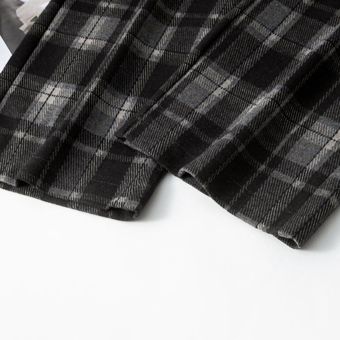 DIMANAF 2024 Autumn Long Pants Sweatpants Plaid Women Harem Elastic Waist Loose Pants New