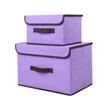 Multifu Large Capacity Foldable Solid Color Fabric Storage Box Non-woven Dust-proof for Dormitory Indoor Use