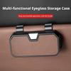 New Car Sunglasses Case Multifunctional Storage Box Goatskin Alasses Case For Cadillac Escalade CTS ATS SRX STS XT5 XT6