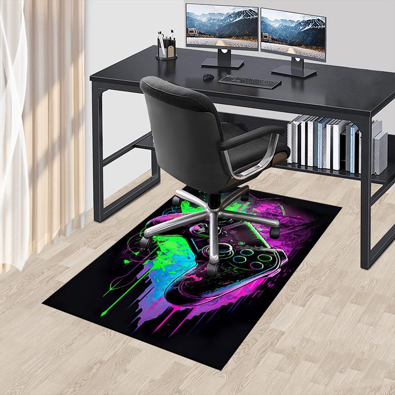 1PC Gamepad Neon Extra Large Non-Slip Floor Carpet, Office, Family, Bedroom, Studio - Large Area Rug,Longlasting Material-K0338