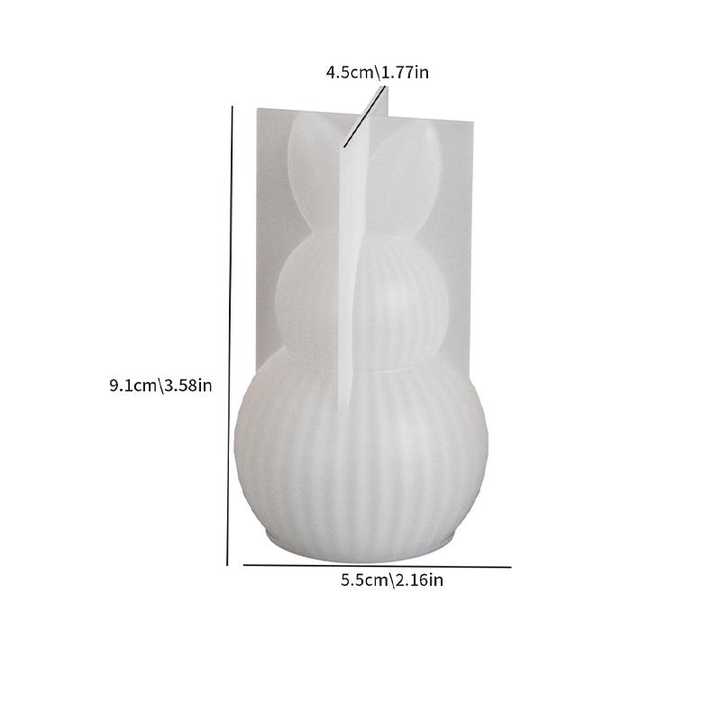 3D Easter Bunny Candle Mold Rabbit Egg Scented Candle Silicone Molds Resin Casting Silicone Mold for DIY Soap Plaster Crafts