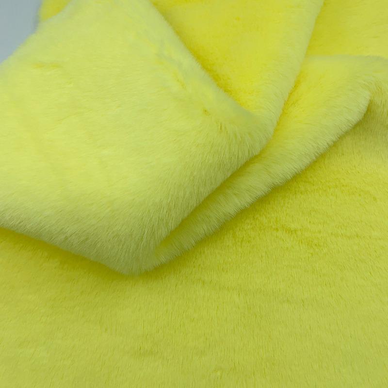 10mm Thickened Imitate Rabbit Fur Plush Fabric Thickened Polyester Artificial Wool Doll Cotton Doll Material Decorative Fabric