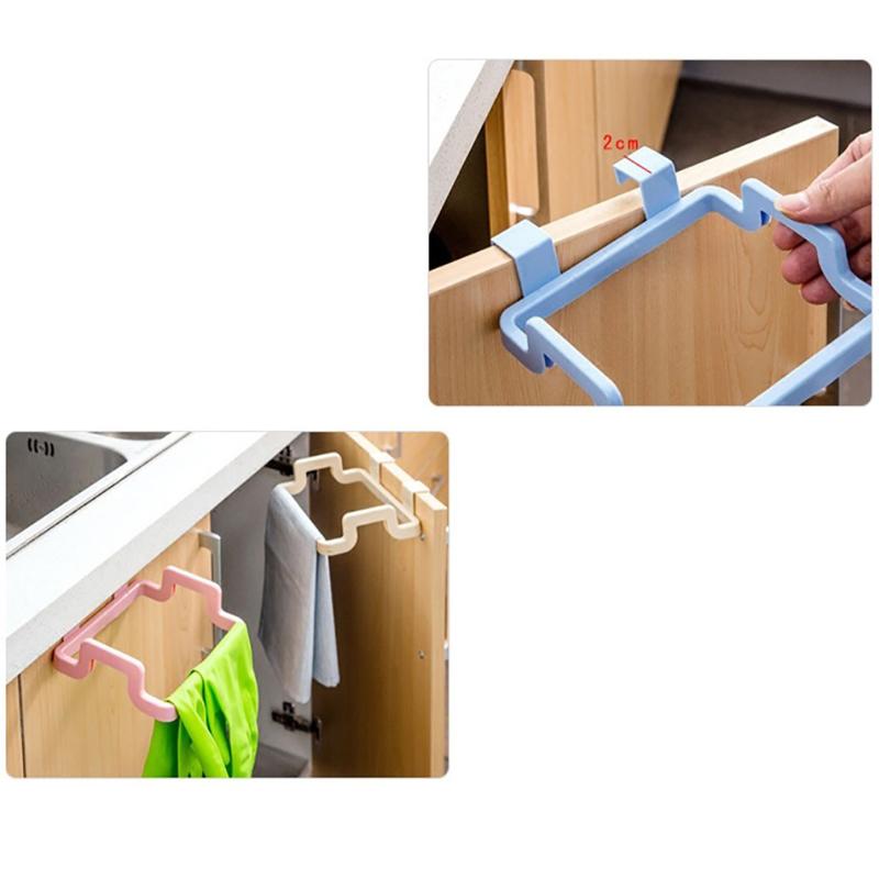 Portable Plastic Garbage Hanging Kitchen Trash Storage Rack Bag Hook Organzier