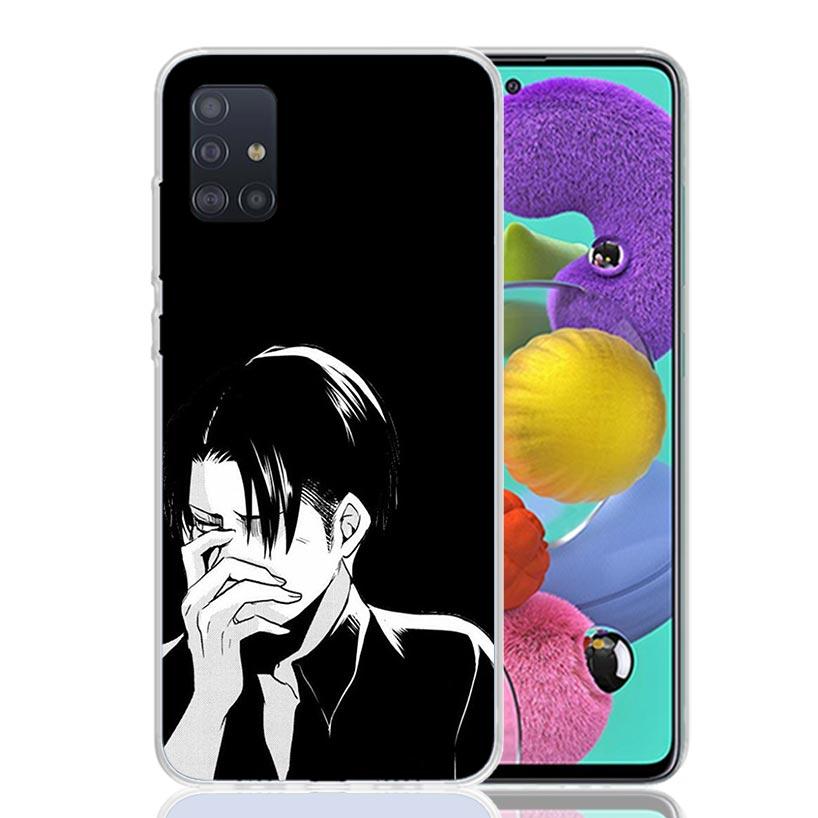 Attack-Titan Levi Phone Case For Samsung Galaxy A52 A32 A22 A12 A02S A50S A30S A51 A31 AA71 Note 20 Ultra 10 S10 Plus Galaxy A52