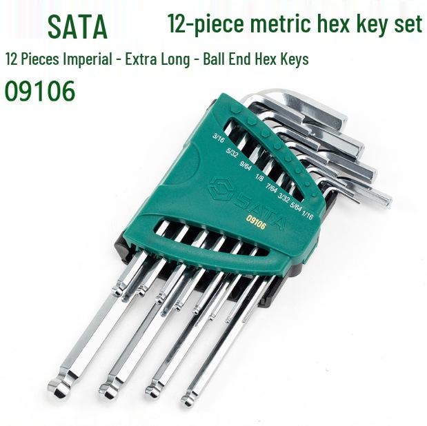 SATA Inch Inner Hex Wrench Set: 09102, 09104, 09106, 09108