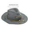 Elegant Panamas Hat WovenBelt Cowboy Hat Unisex Theme Party Costume Fedoras Hats