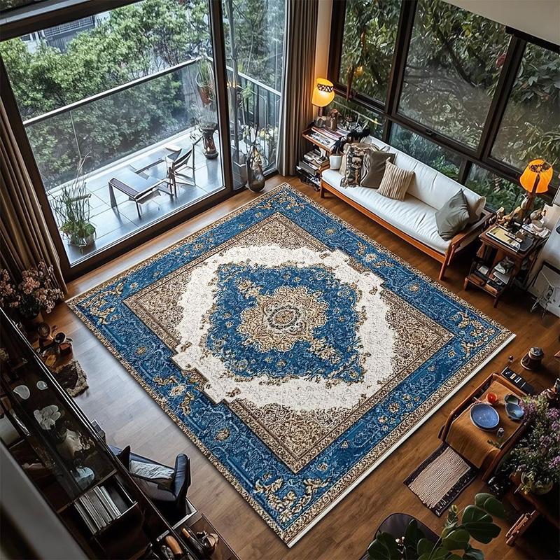 

RAKKS Bohemian Mandala Velvet Large Area Rugs,Stain Resistant Anti Slip Backing Rugs for Living Room,Bedroom, Vintage Home Decor 40x60cm