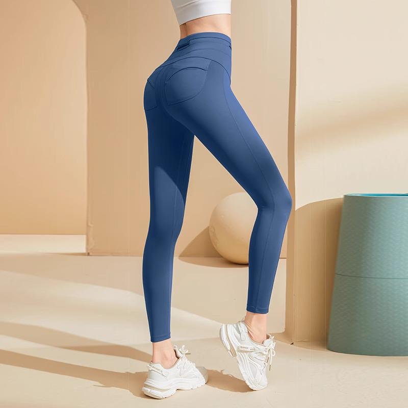 

Женские брюки для йоги с высокой талией и карманами - Осень/Зима Контроль живота и подъем бедер, Идеально подходят для бега и фитнеса. Large