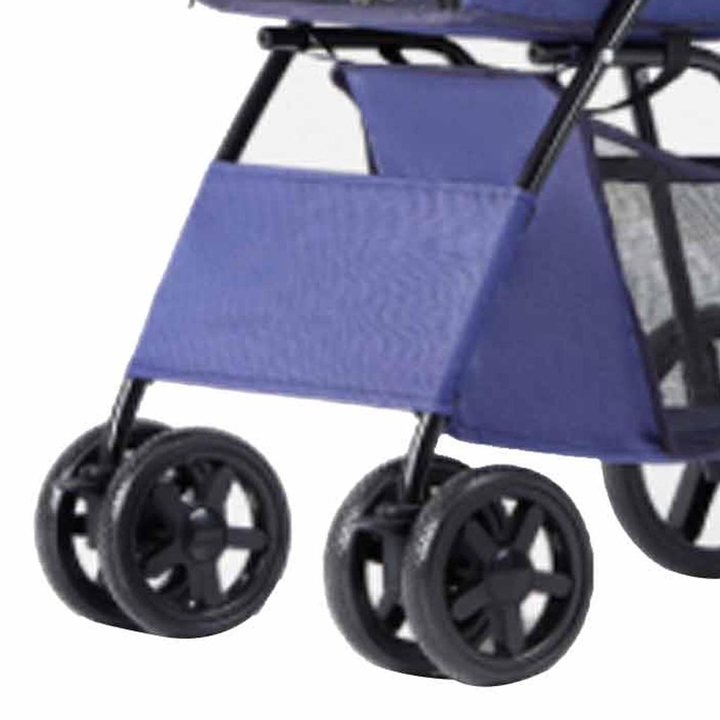 Haustier-Kinderwagen, leicht, faltbar, belüftet, Oxford, tragbar, für kleine Hunde, Kinderwagen für Hunde und Katzen, dunkel