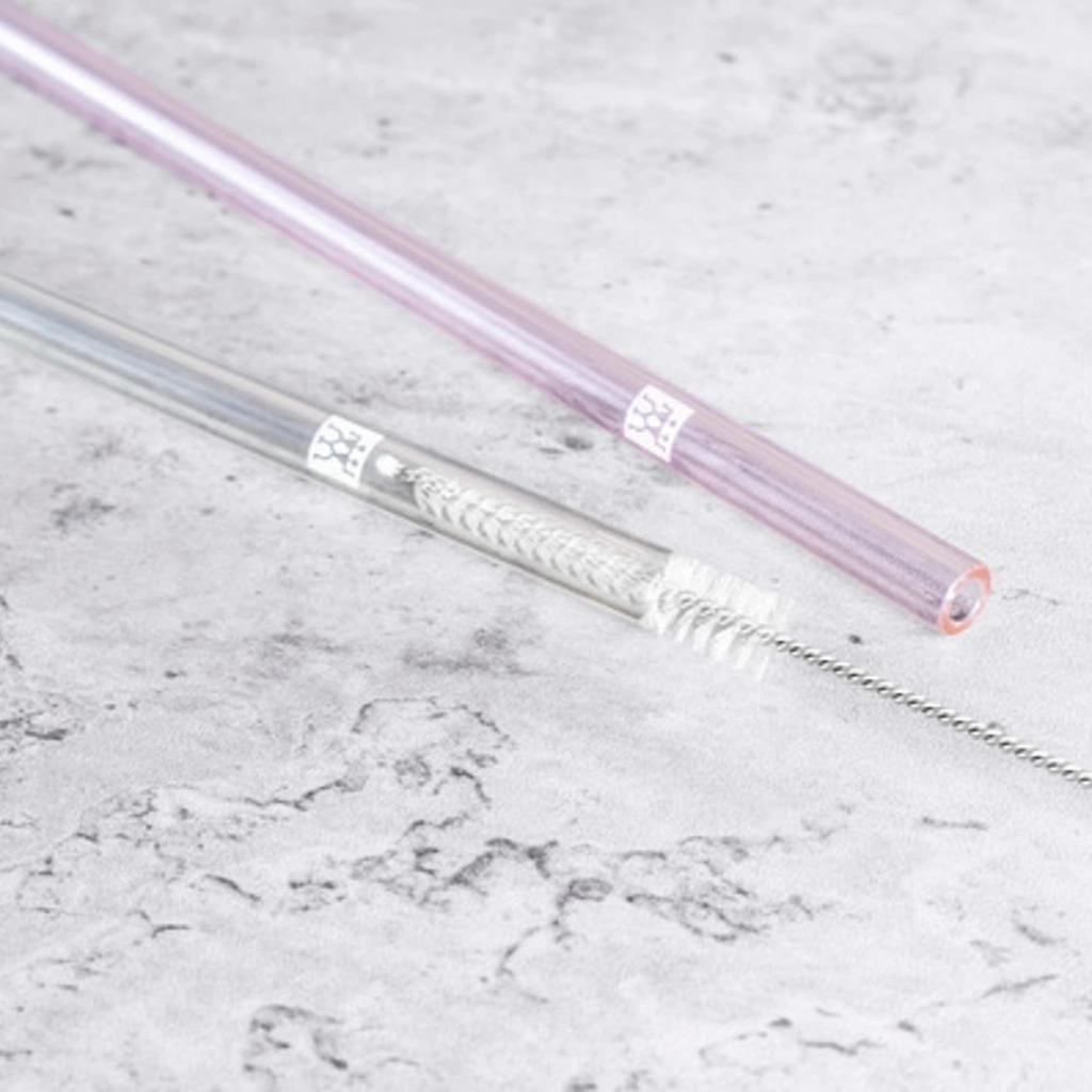 ZWILLING Sorrento Straight Glass Set of Multicolor Straws, 5,