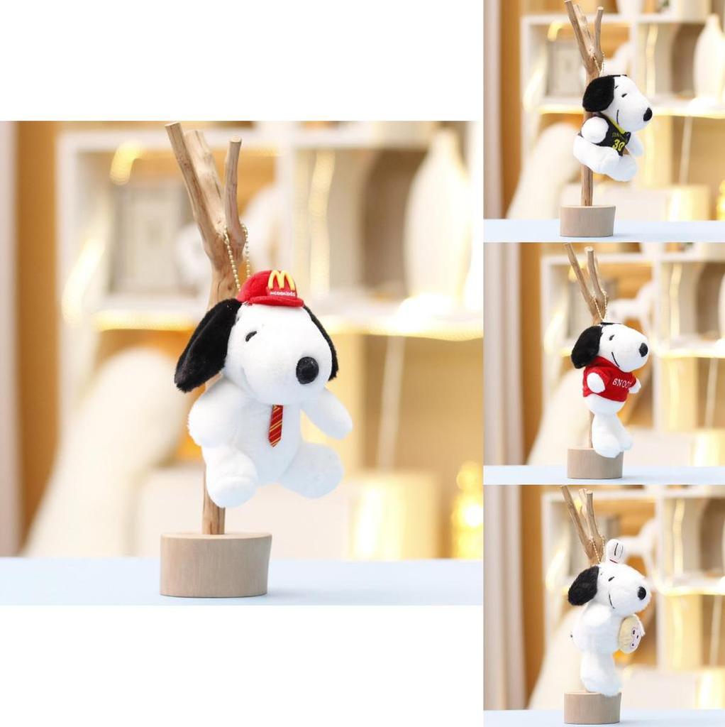 Snoopy Cartoon Plüsch Schlüsselanhänger Mit Weichem Kurzem Plüsch Für Taschen Und Geschenke