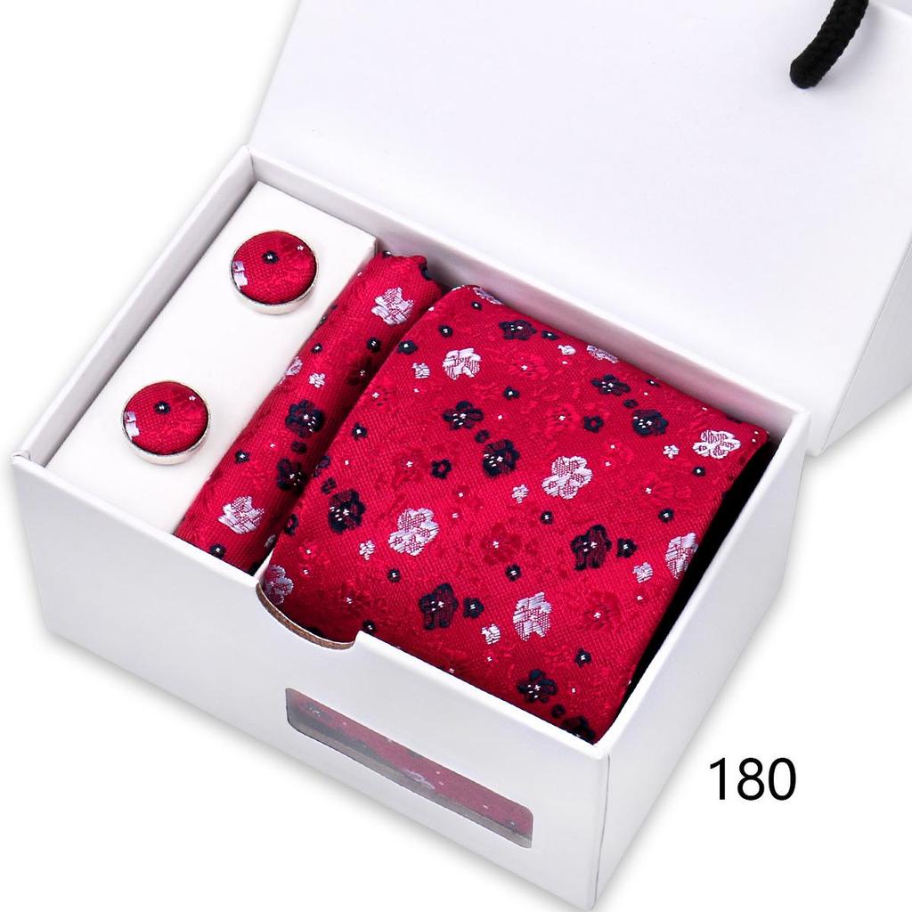 Men's High-End Polyester Tie & Pocket Square Set for Weddings and Formal Wear