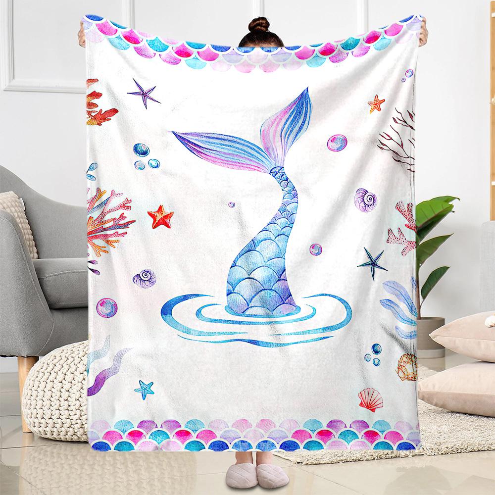 Mermaid In The Ocean Swirl Blankets are suitable for living rooms, bedrooms, camping, and other places, making them an ideal choice for gifts.