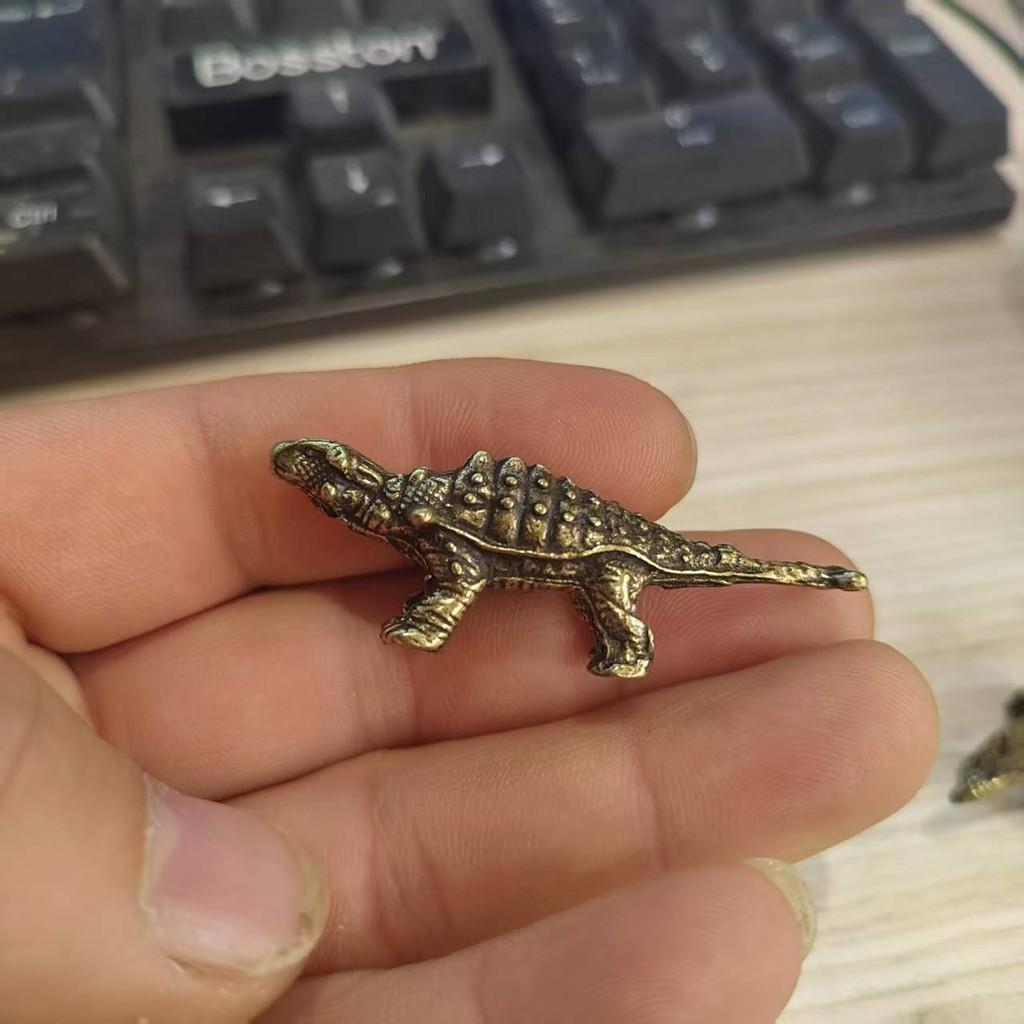 Dinosaur Desk Ornament Vintage Home Decor Figurine Bronze