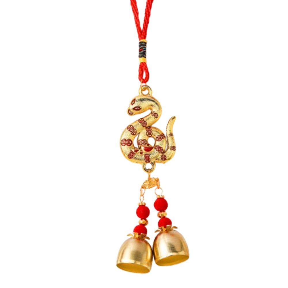 

Подвеска в китайском стиле 2025 года Змеи, сплав, благословение, зодиакальный кулон Змея, традиционный с кисточками, талисман в виде змеи на удачу