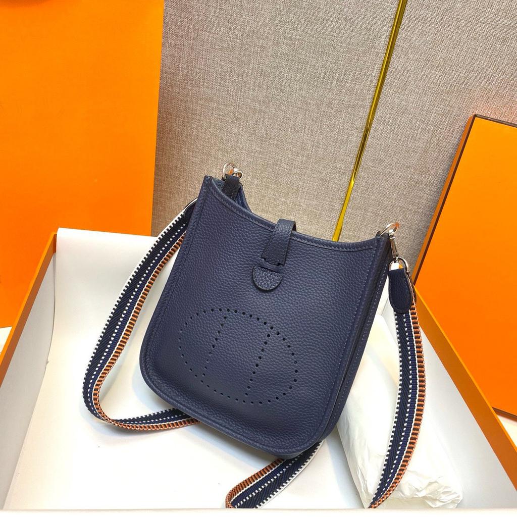 Togo Leather Evelyn Leather Cross-body Bag Top Layer Cowhide Casual Mobile Phone Bag Simple and Versatile Pure Leather Women's Bag