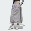 adidas Originals Adicolor Midi Woven Nylon Skirt With Brand Logo Three Stripes Sports Elastic Casual Long Skirt Women Skirts Ice-Grey JD2582