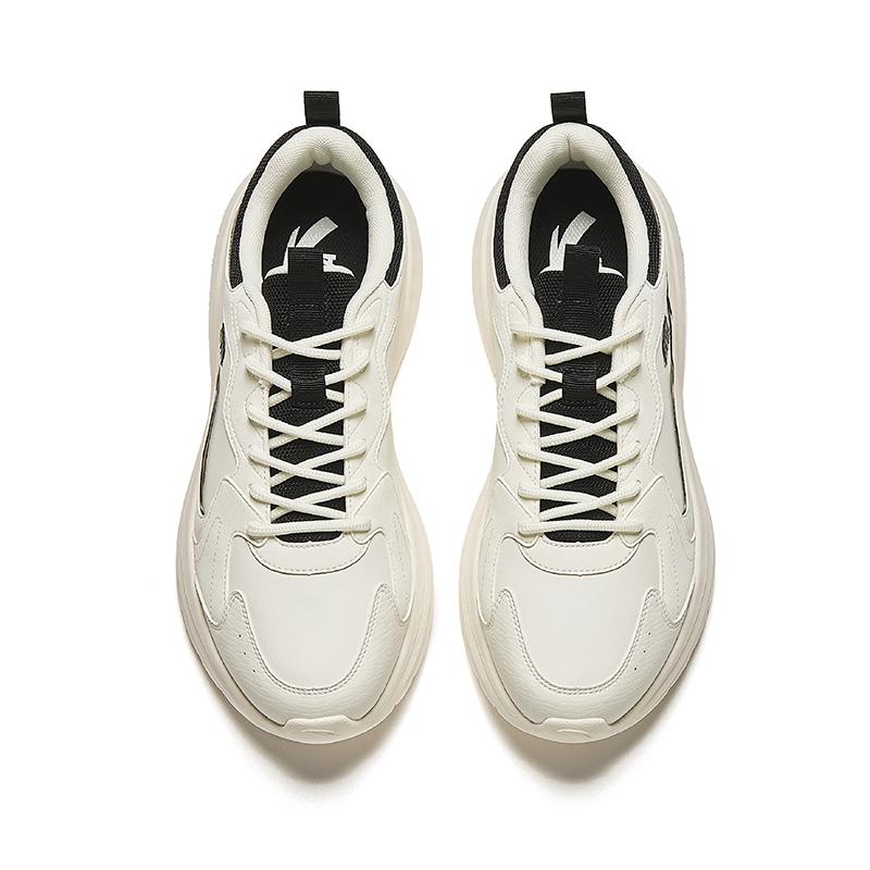 New Anta Life Collection Anti Slip Wear Resistant Low Top Casual Shoes Men's White Black 912438808-7