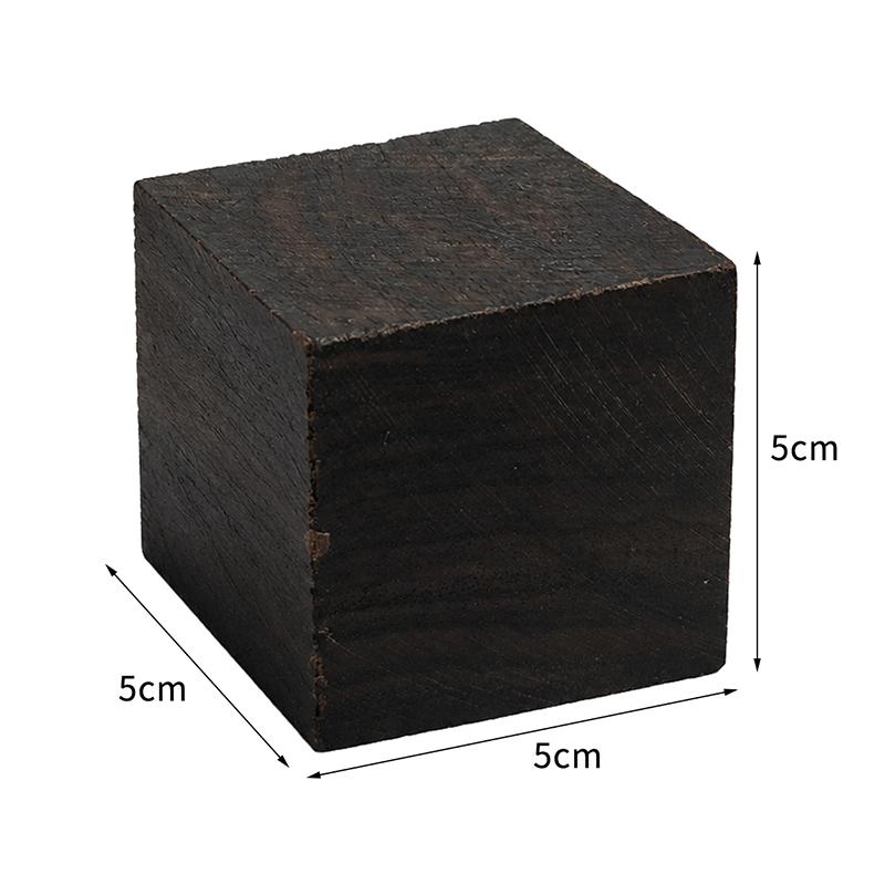 Black Sandalwood Square Blank Unfinished Wood Blocks Non Toxic for DIY Carving Stamp Craft