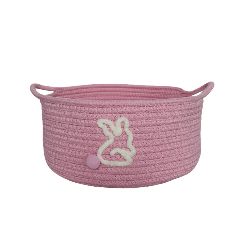 Cotton Rope Woven Storage Basket: Laundry, Toy, Home Rabbit, Desktop Storage Box